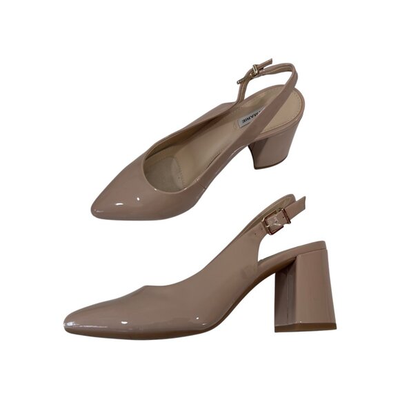 Alex Marie Nude Patent Slingback Heels With Block Heel & Buckle Strap - Size 6M - Picture 11 of 12
